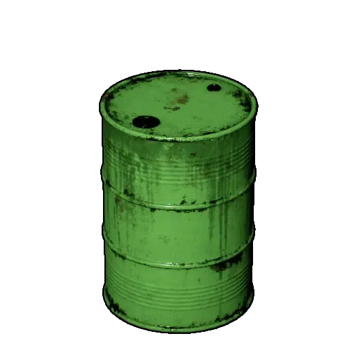 Green Metal Barrel